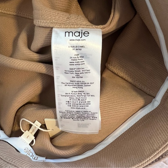 Maje Jupe Tan Camel Belted Mini Skirt